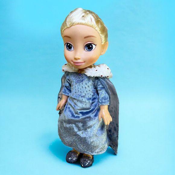 Disney Princess Frozen Elsa Toddler Doll 13” Glitter Dress Lights & Sounds Works - Picture 1 of 12
